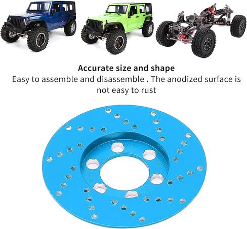 4pcs Aluminum Alloy RC Brake Disc Caliper Set for 2.2 Inch Wheel 1/10 RC Crawler Car (Blue) in Saudi Arabia