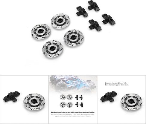 ترقية ملحق قرص الفرامل لسيارة سباق الصحراء غير المحدودة UDR 1/7 RC، طبقة خارجية للفرامل غير اتجاهية، سبيكة ألومنيوم خفيفة الوزن، للتركيب، 4 ألوان متاحة (أحمر) in Kuwait