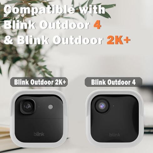 Silicone Case Cover for All-New Blink Outdoor 4 (4th Gen) - Weatherproof Protective Skin Cover with Hat Brim for All-New Blink Outdoor 4 Smart Security Camera (White, 1 Pack) in Saudi Arabia