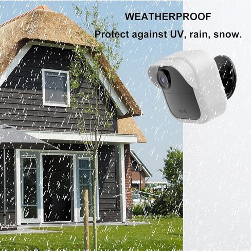 Silicone Case Cover for All-New Blink Outdoor 4 (4th Gen) - Weatherproof Protective Skin Cover with Hat Brim for All-New Blink Outdoor 4 Smart Security Camera (White, 1 Pack) in Saudi Arabia