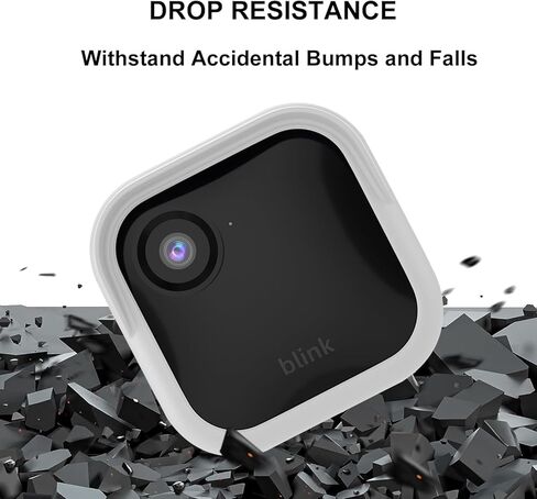 Silicone Case Cover for All-New Blink Outdoor 4 (4th Gen) - Weatherproof Protective Skin Cover with Hat Brim for All-New Blink Outdoor 4 Smart Security Camera (White, 1 Pack) in Saudi Arabia