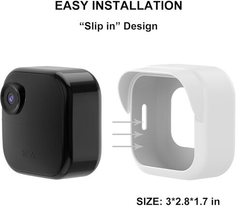 Silicone Case Cover for All-New Blink Outdoor 4 (4th Gen) - Weatherproof Protective Skin Cover with Hat Brim for All-New Blink Outdoor 4 Smart Security Camera (White, 1 Pack) in Saudi Arabia