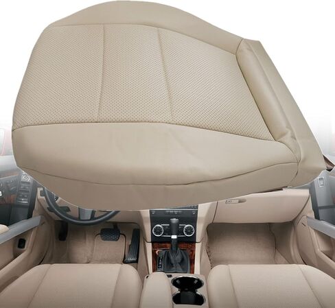 غطاء مقعد جلدي بديل من جانب السائق GXARTS باللون الأسود متوافق مع Mercedes Benz GLK250 350 2008 2009 2010 2011 2012 2013 2014 2015 in Saudi Arabia