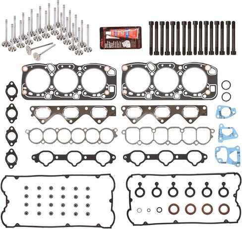 Evergreen HSHBIEV5017 Head Gasket Set Intake Exhaust Valves Compatible with 94-96 Mitsubishi Montero SR 3.5L 6G74 in Saudi Arabia