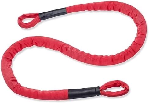 Red 2m*13mm 26500lbs/12Ton Synthetic Hug A Tree Winch Strap Rope With Protective Sleeve(Set1) in Saudi Arabia