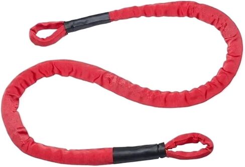 Red 2m*13mm 26500lbs/12Ton Synthetic Hug A Tree Winch Strap Rope With Protective Sleeve(Set1) in Saudi Arabia