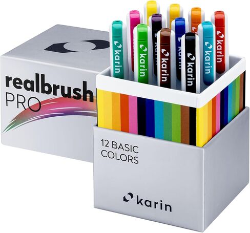 Karin Realbrush PRO Basic Colors - مجموعة مكونة من 12 فرشاة في علبة حصرية وقائية. in Saudi Arabia