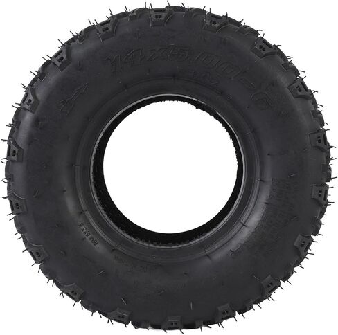 KIMISS 14x5.00-6 Tubeless Vacuum Tire for ATV, UTV & Cart, All Terrain Front Wheel with Rim, 6" Rubber Tire for Off Road Go Kart & Mini Bike in Saudi Arabia