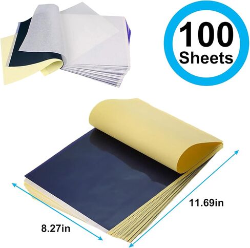 MIUXIA Tattoo Transfer Paper 50 Sheets Tattoo Stencil Paper A4 Size 4 Layers DIY Tattoo Tracing Paper Tattoo Kit Tattoo Supplies in Saudi Arabia