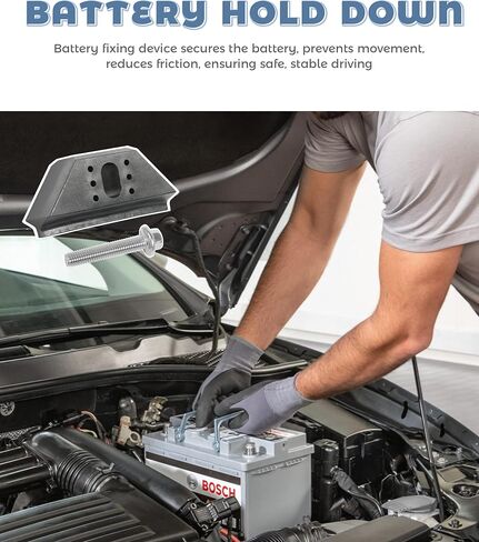 Battery Hold Down,Automotive Replacement,Base Clamp Car Battery Holder with 304 Stainless Steel Bolt Kit,Car Accessories,Suitable for Most Car Models,Replace OEM Part Number ‎‎‎‎14005061 in Kuwait