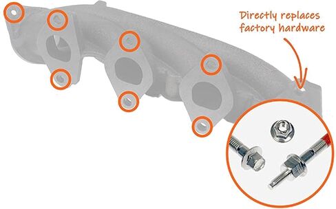 03309HP Exhaust Manifold Hardware Kit Compatible with Ram 1500 2500 3500 Dodge Challenger Charger Jeep 2005-2020 in Saudi Arabia