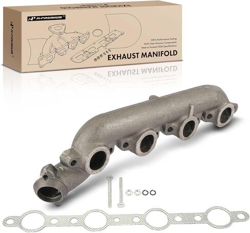 مشعب العادم الأيسر A-Premium مع مجموعة حشية متوافقة مع Ford F-250 F-350 F59 International Harvester 3400 3600 3700 3800 V8 7.3L Turbocharged in Saudi Arabia