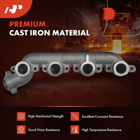 مشعب العادم الأيسر A-Premium مع مجموعة حشية متوافقة مع Ford F-250 F-350 F59 International Harvester 3400 3600 3700 3800 V8 7.3L Turbocharged in Saudi Arabia
