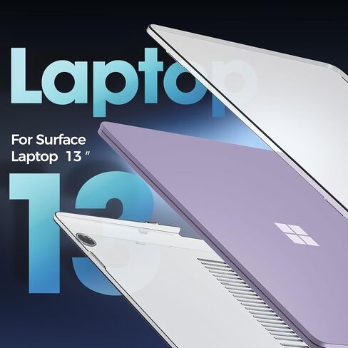 حافظة حماية ProCase لجهاز الكمبيوتر المحمول Surface 13 بوصة إصدار 2025، غطاء صلب شفاف بتصميم متين وخفيف الوزن - كريستال in Kuwait