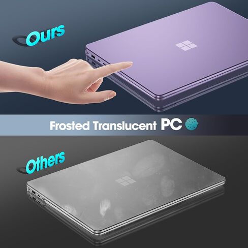 حافظة حماية ProCase لجهاز الكمبيوتر المحمول Surface 13 بوصة إصدار 2025، غطاء صلب شفاف بتصميم متين وخفيف الوزن - كريستال in Kuwait