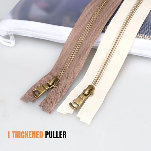 سحابات معدنية شديدة التحمل من VASTFLY #5 سحابات فصل على شكل حرف Y من النحاس العتيق - 6 قطع للسترات والمعاطف والسترات والخياطة اليدوية، 6 ألوان (60 سم/24 بوصة) in Kuwait