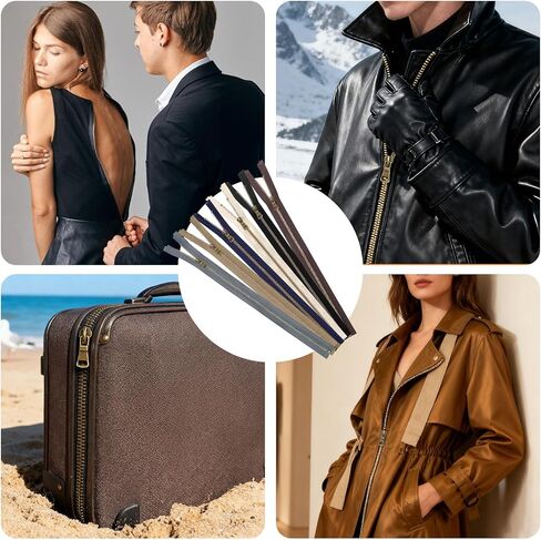 سحابات معدنية شديدة التحمل من VASTFLY #5 سحابات فصل على شكل حرف Y من النحاس العتيق - 6 قطع للسترات والمعاطف والسترات والخياطة اليدوية، 6 ألوان (60 سم/24 بوصة) in Kuwait