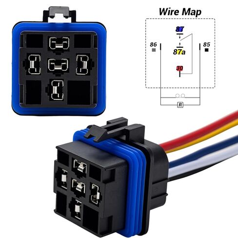 10 قطعة 12VDC 40Amp مقاوم للماء مرحل السيارة، 5 دبوس SPDT مع ضفيرة in Kuwait