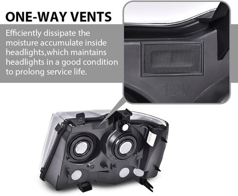 G-PLUS Headlights, Compatible with 2007-2014 Chevy Suburban Tahoe/2007-2013 Avalanche Headlamp, Passenger Side, Clear lens Black Housing Amber Reflector in Saudi Arabia
