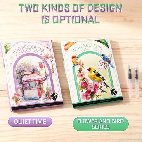 Breathly Watercolor Kit,Breathly Creative Stress Relief Kit Watercolor Painting Book,DIY 3-Fold Watercolors Pad,Relax and Adjust Your Mood for Beginners and Enthusiasts (A) in Saudi Arabia