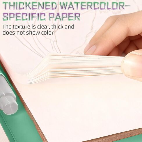 Breathly Watercolor Kit,Breathly Creative Stress Relief Kit Watercolor Painting Book,DIY 3-Fold Watercolors Pad,Relax and Adjust Your Mood for Beginners and Enthusiasts (A) in Saudi Arabia