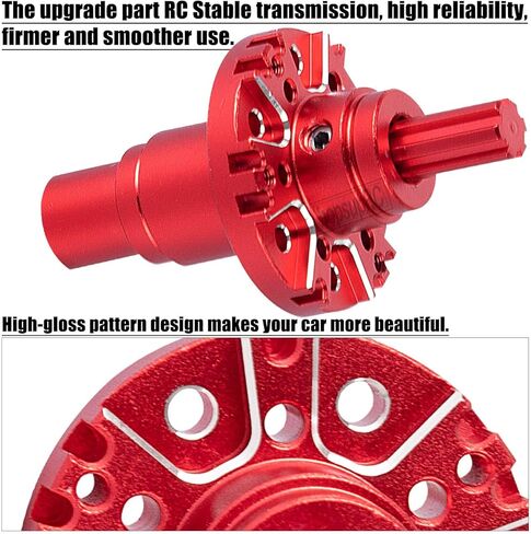RC Center Diff Upgrades Part for 1/10 Kraton Outcast 4S 4X4 RTR V2,1/10 Senton Vorteks 4X4 RTR V4,1/8 Typhon 4X4 RTR V4,Steel #45 Center Diff Hops Up,Red in Kuwait
