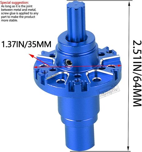 RC Center Diff Upgrades Part for 1/10 Kraton Outcast 4S 4X4 RTR V2,1/10 Senton Vorteks 4X4 RTR V4,1/8 Typhon 4X4 RTR V4,Steel #45 Center Diff Hops Up,Red in Saudi Arabia