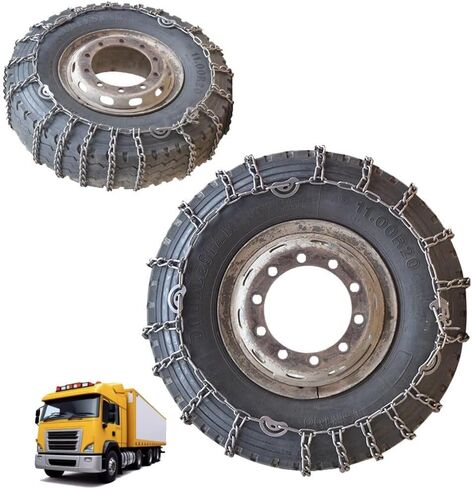 9mm Set of 2 Heavy Duty Snow Chains for Suvs pickup and Cars Skid Traction Chains High Strength Manganese Emergency Use for Tire Reliable 245/70R19.5 2pcs 205/75R17.5 in Saudi Arabia