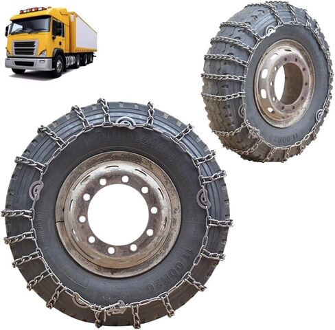 9mm Set of 2 Heavy Duty Snow Chains for Suvs Pickup AVT Cars Skid Traction Chains High Strength Manganese Emergency Use for Tire Reliable 9.00R16 2pcs 275/80R22.5 in Saudi Arabia