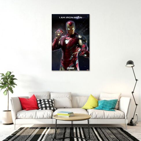 ملصق توقف على الإنترنت Avengers Endgame - ملصق الفيلم (أنا الرجل الحديدي) (مقاس 24 × 36) in Saudi Arabia