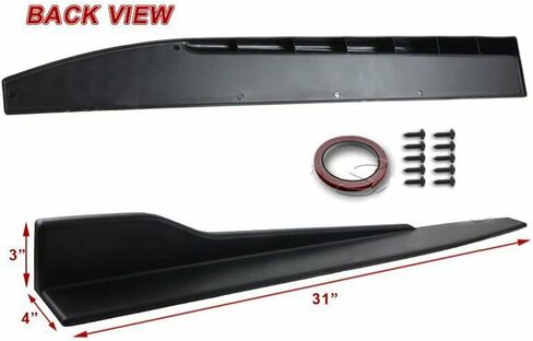 Q1-TECH, 5-Piece Front Bumper Lip + Side Skirt Rocker Winglet Canard Diffuser Wing Compatible with 2017 2018 2019 2020 2021 2022 2023 Tesla Model 3, Front Lip Spoiler Splitter ABS (Painted White) in Saudi Arabia