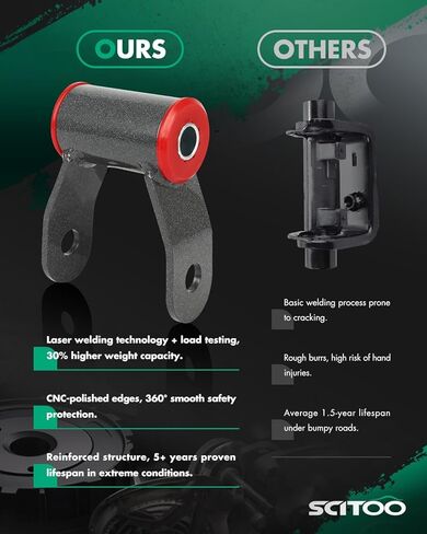SCITOO 2" Rear Drop Lowering Shackles Kit 1998-2011 for Ford Ranger Durable Leaf Spring Accessory Suspension Bracket Replacement 710520 in Saudi Arabia
