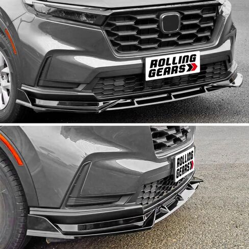قالب شبكي مع حافة حواجب للمصابيح الأمامية متوافق مع Honda CR-V 2023-2025، طبقة علوية للشبكة الأمامية باللون الأسود اللامع in Saudi Arabia