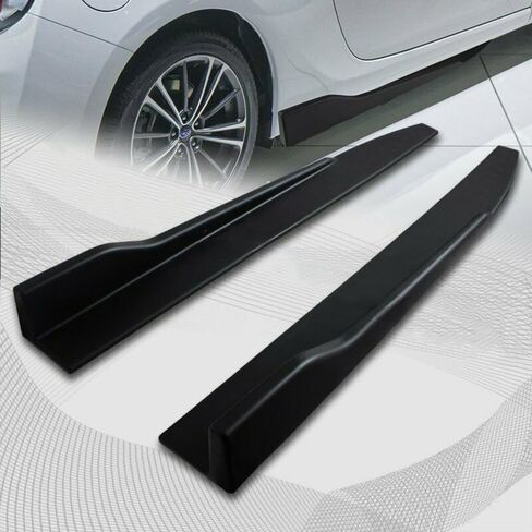 Q1-TECH، شفة مصد أمامي مكونة من 5 قطع + تنورة جانبية جناح ناشر كانارد متوافق مع موديلات Ford Focus ST Hatchback 2012-2014، مقسم جسم ذقن الهواء الأمامي (كربون مطلي) in Saudi Arabia