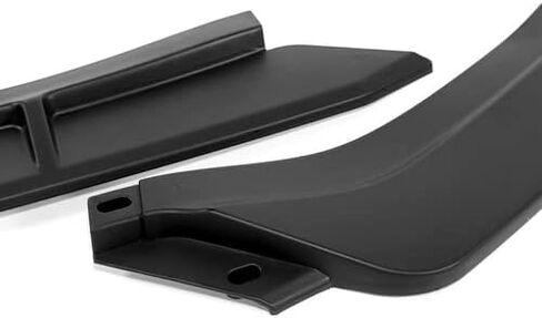 3 Pieces ABS STP-Style Front Bumper Lip Spoiler Splitter Side Body Kit Trim Protection Compatible with 2014-2016 Kia Forte Koup 2DR Coupe, 2015 (Painted Black) in Saudi Arabia