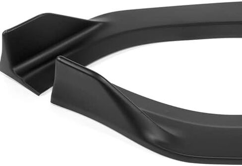 3 Pieces ABS STP-Style Front Bumper Lip Spoiler Splitter Side Body Kit Trim Protection Compatible with 2014-2016 Kia Forte Koup 2DR Coupe, 2015 (Painted Black) in Saudi Arabia