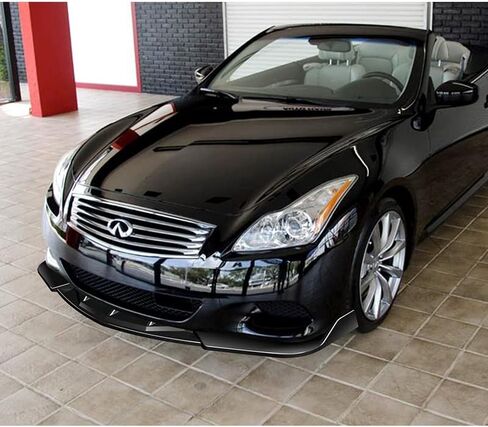 5pcs Combo Front Bumper Body Kit Lip + Side Skirt Extensions Diffuser Compatible with 2008-2013 Infiniti G37 Coupe/2DR Only 2009 2010 2011 2012 (Painted Black) in Saudi Arabia