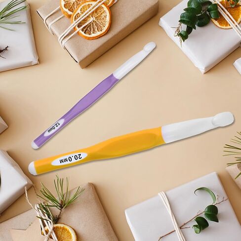 Large Sizes Crochet Hooks 2 pcs Long Crochet Needles QLRFFLJOY 12mm Crochet Hook Set 15mm Rubber Handle Crochet Needle DIY Yarn Weaving Tools for Knitting Blankets, Shawl and Carpets in Kuwait
