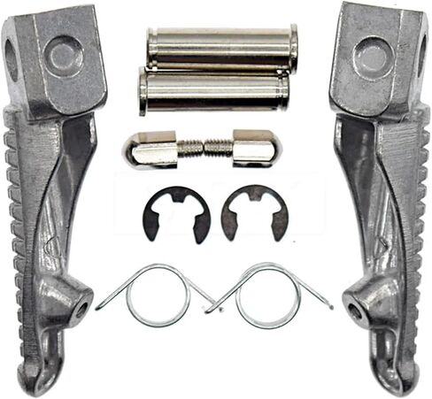 لـ Kawasaki NINJA ZX6R ZX636 ZX9R ZX10R ZX12R 250R EX250 ER6N ER6F ER6 650R EX650 لـ GTR1400 مساند قدم أمامية للدراجة النارية أوتاد قدم (أبيض) in Kuwait