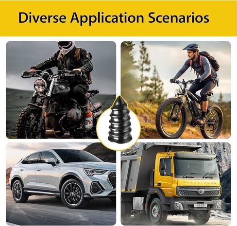 طقم مسامير مسامير مطاطية لإصلاح الإطارات 40 قطعة، مفك براغي في سدادات إصلاح الإطارات مع مقاسين، مطاط ذاتي الغلق مسطح للإطارات، سدادة لولبية لإصلاح الإطارات، مجموعة أدوات إصلاح الأظافر لسيارة دراجة نارية شاحنة جرار in Kuwait