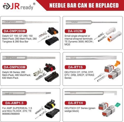 JRready ST5282 Electrical Pin Extractor Tools for AMP/Delphi Metripack/TE/JST/Deutsch Connectors, Pin Removal Tool Kits for Car Repair Electrical Harness and Connectors disassemble terminals in Saudi Arabia