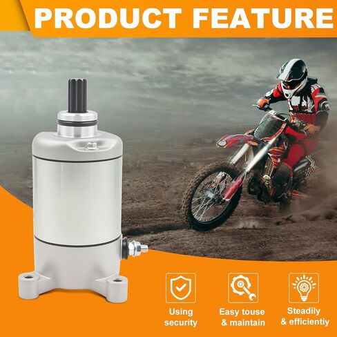 Triumilynn 3084981 3090188 Starter Motor for Polaris Sportsman 500 1996-2012 Magnum 425 1995-1998 Scrambler 500 with Drive Bendix Solenoid Relay 3085521 4011335 in Kuwait