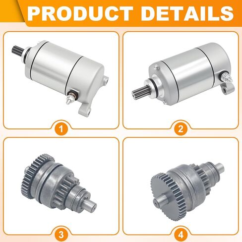 Triumilynn 3084981 3090188 Starter Motor for Polaris Sportsman 500 1996-2012 Magnum 425 1995-1998 Scrambler 500 with Drive Bendix Solenoid Relay 3085521 4011335 in Kuwait