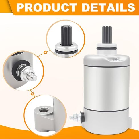 Triumilynn 3084981 3090188 Starter Motor for Polaris Sportsman 500 1996-2012 Magnum 425 1995-1998 Scrambler 500 with Drive Bendix Solenoid Relay 3085521 4011335 in Kuwait