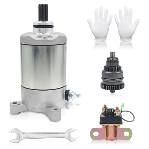Triumilynn 3084981 3090188 Starter Motor for Polaris Sportsman 500 1996-2012 Magnum 425 1995-1998 Scrambler 500 with Drive Bendix Solenoid Relay 3085521 4011335 in Saudi Arabia