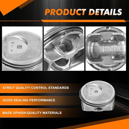 4x Engine Piston Ring Set 11257566019 Fits for MINI Cooper S JCW R55 R56 R57 R58 R59 N14B16A N14B16C 1.6 Turbo After-Market Parts in Kuwait