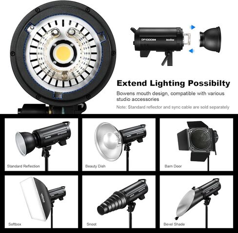 Godox DP800III-V ضوء فلاش استوديو مطور بقوة 800 واط GN126 5600±200K إضاءة ستروب مدمجة 2.4 جيجا هرتز نظام X اللاسلكي بوينز ماونت للتصوير الفوتوغرافي لأزياء الزفاف والتصوير الفوتوغرافي... in Kuwait