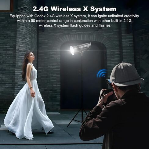 Godox DP800III-V ضوء فلاش استوديو مطور بقوة 800 واط GN126 5600±200K إضاءة ستروب مدمجة 2.4 جيجا هرتز نظام X اللاسلكي بوينز ماونت للتصوير الفوتوغرافي لأزياء الزفاف والتصوير الفوتوغرافي... in Kuwait