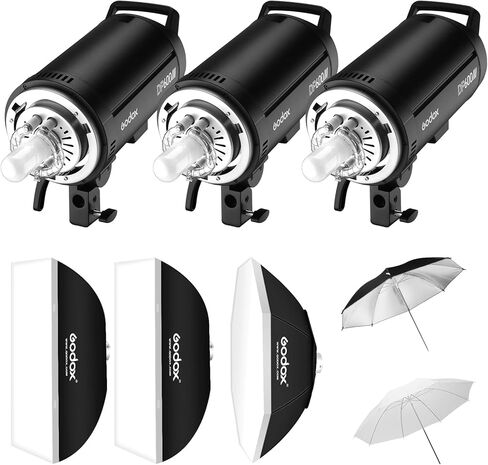 Godox DP800III-V ضوء فلاش استوديو مطور بقوة 800 واط GN126 5600±200K إضاءة ستروب مدمجة 2.4 جيجا هرتز نظام X اللاسلكي بوينز ماونت للتصوير الفوتوغرافي لأزياء الزفاف والتصوير الفوتوغرافي... in Kuwait