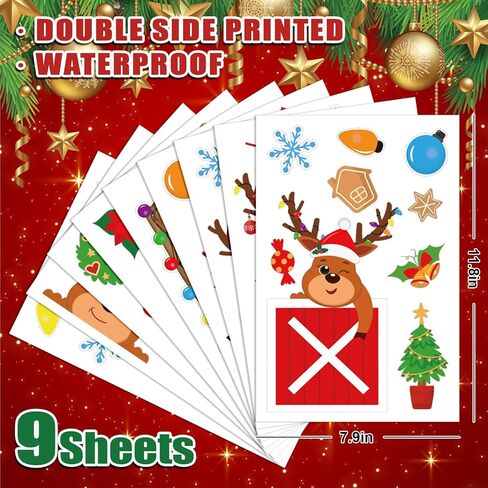 Whaline 9 Sheet St. Patrick's Day Window Clings Green Gnome Shamrock Lucky Clover Pattern Window Decals Watercolor Gnomes Double-Sided Window PVC Stickers for Irish Holiday Party Decoration Supplies in Saudi Arabia